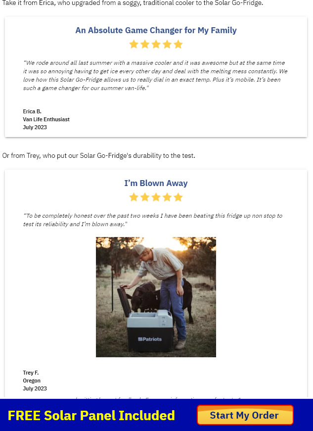 4Patriots Solar Go Fridge Review: Honest Reviews of the Patriot Solar Cooler You Need
